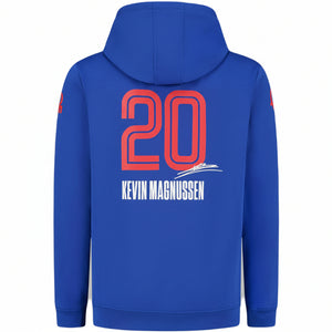 Haas F1 Team Official Licensed Blue Kevin Magnussen Drivers Hoodie