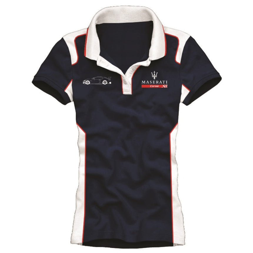 Maserati Corse Racing Team Navy Polo Tee Shirt