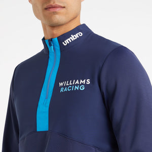 Williams Racing Umbro Official License Navy 1/4 Zip Team Fleece Sweatshirt