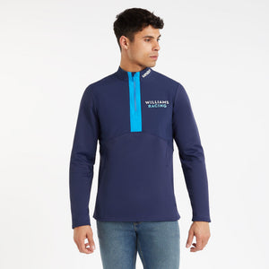 Williams Racing Umbro Official License Navy 1/4 Zip Team Fleece Sweatshirt