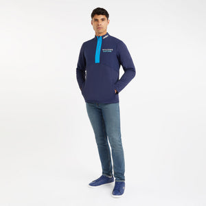 Williams Racing Umbro Official License Navy 1/4 Zip Team Fleece Sweatshirt