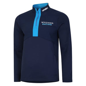 Williams Racing Umbro Official License Navy 1/4 Zip Team Fleece Sweatshirt