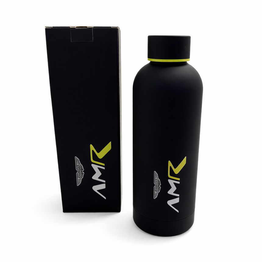 Aston Martin Racing Team AMR Lime Green Stainless Steel Drinks Water Bottle