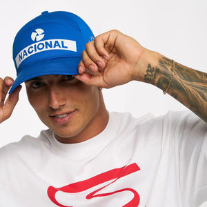 Ayrton Senna Blue Original Nacional Front Logo Adjustable Fit Cap