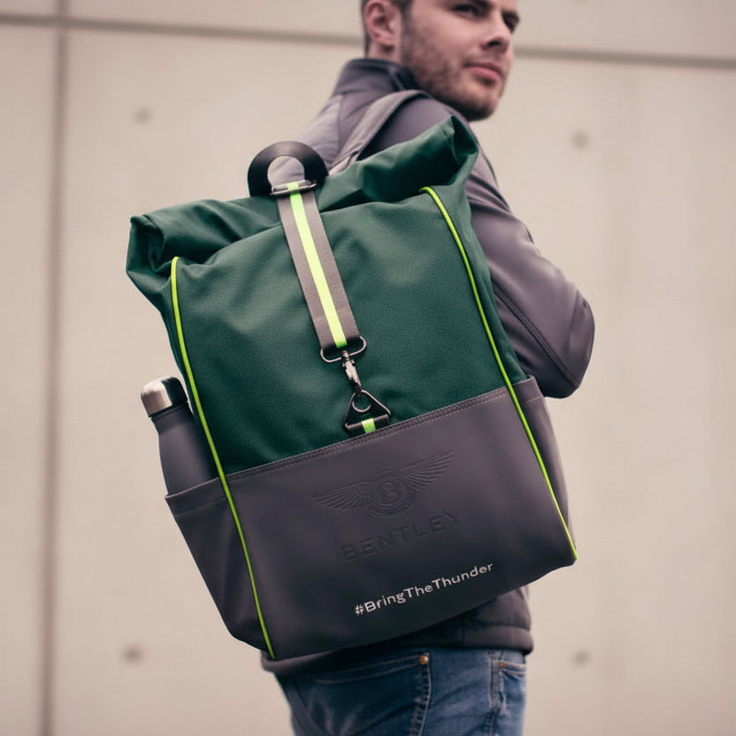 Bentley Motorsport Officially Licensed Green Travel Adventure Rucksack