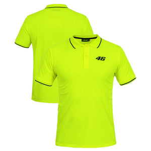 Valentino Rossi VR46 Moto GP Neon Green Polo Hi Visibility Tee Shirt