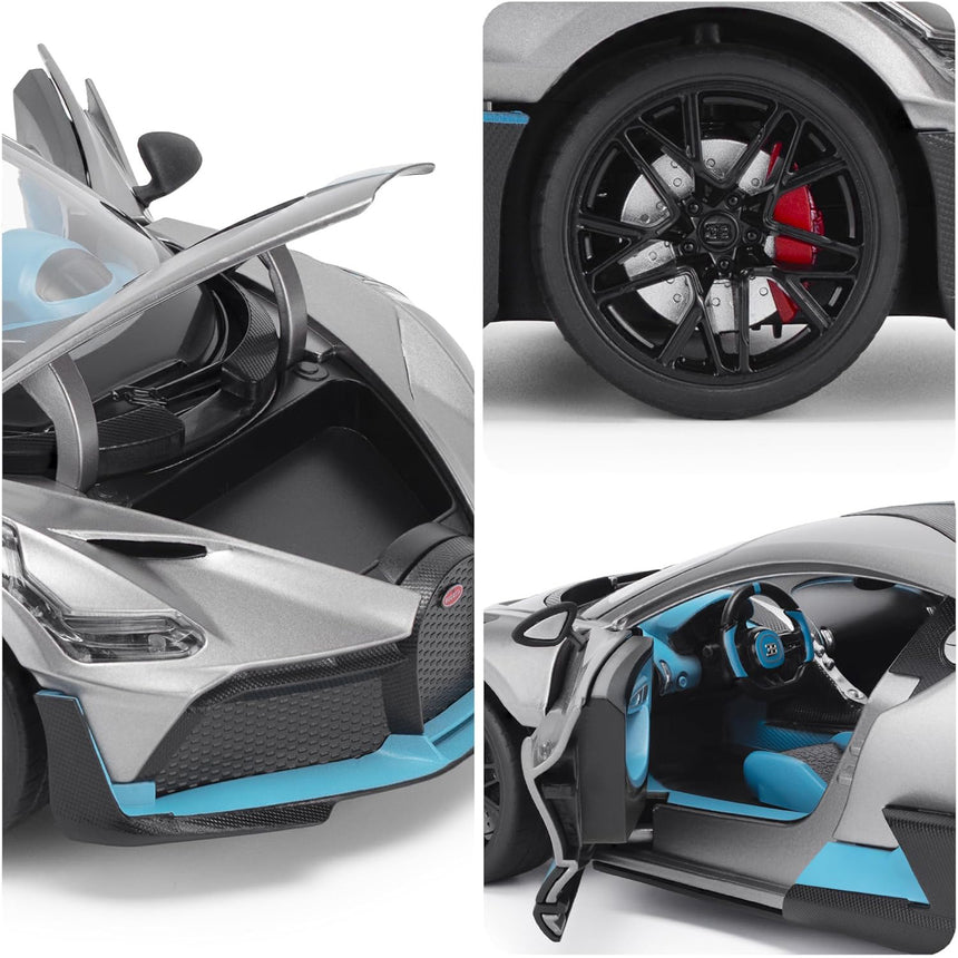 Bugatti Divo 1:18 Scale Grey Diecast Model Car