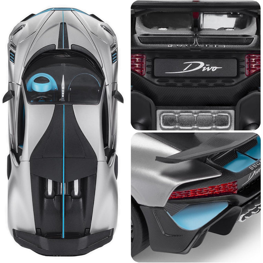 Bugatti Divo 1:18 Scale Grey Diecast Model Car