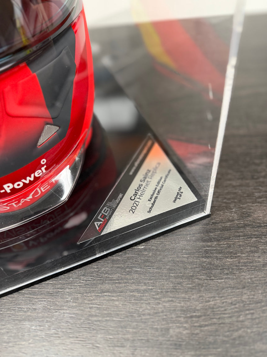 Carlos Sainz 1:1 Scale Scuderia Ferrari Formula 1 Schuberth SF3 ABP 2021 Helmet