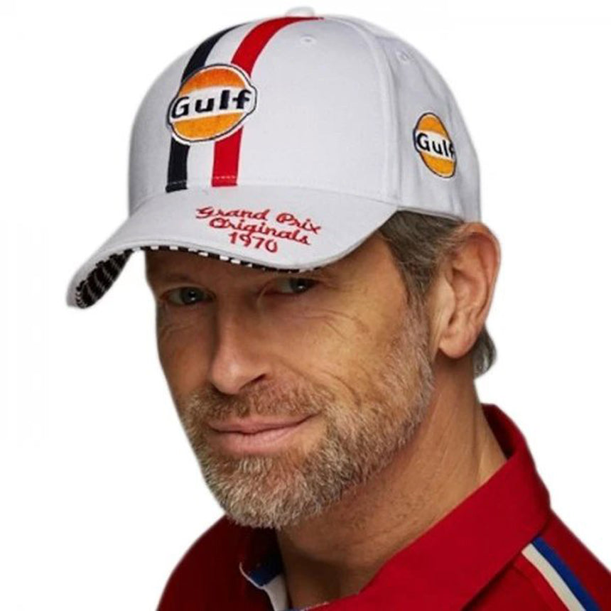 Grandprix Original Gulf 1970 White Adjustable Size Baseball Cap