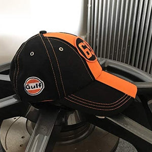 Grandprix Original Gulf Lucky Number 69 Black/Orange Adjustable Size Baseball Cap