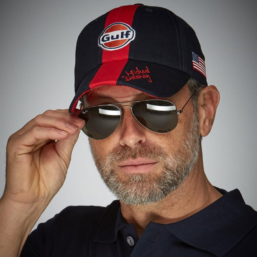 Grandprix Original Gulf Michael Delaney Navy Blue Adjustable Size Baseball Cap