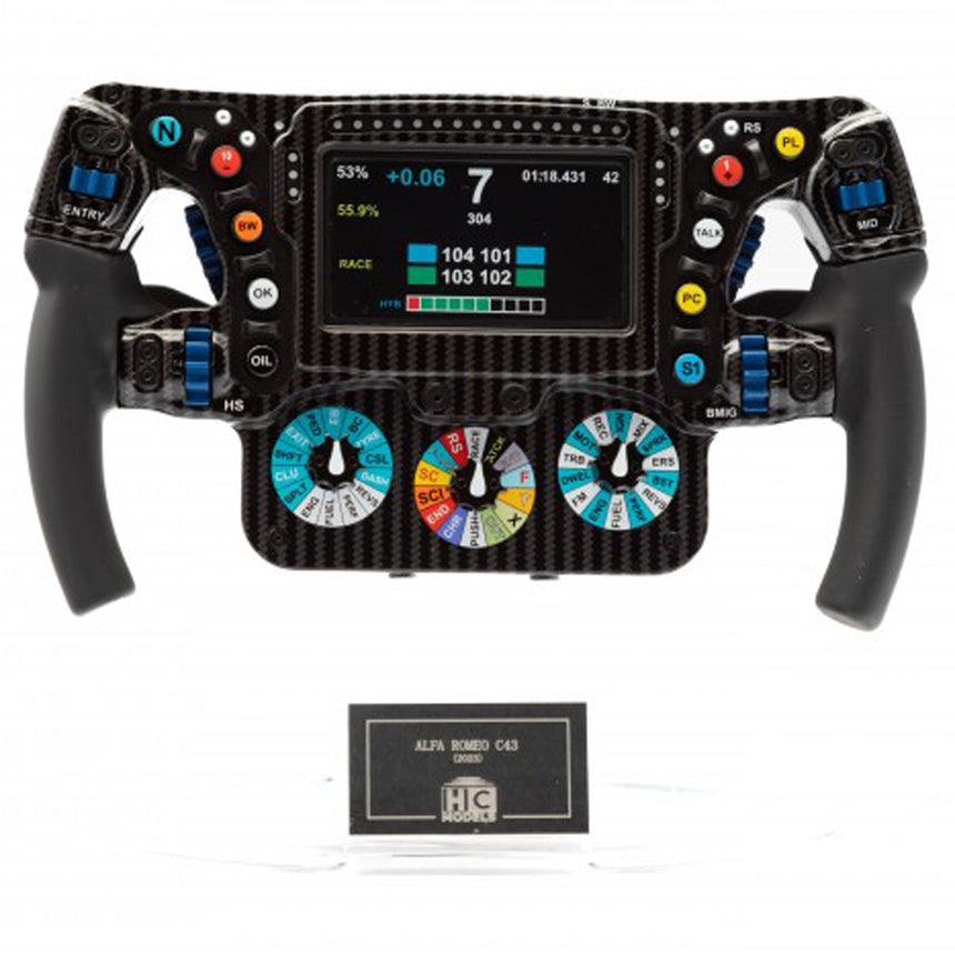 HC Models Alfa Romeo F1 C43 2023 Valtteri Bottas Zhou Guanyu Model Steering Wheel