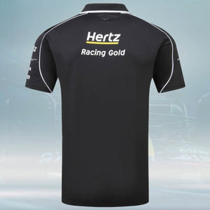 Hertz Team Jota Official Black Team Polo Tee Shirt