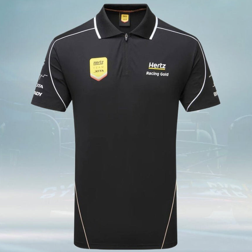 Hertz Team Jota Official Black Team Polo Tee Shirt
