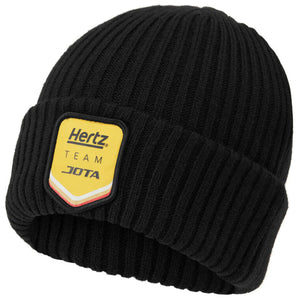 Hertz Team Jota Offical Black Front Logo Beanie Hat
