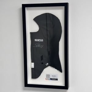 Lando Norris Signed Official McLaren 2023 Replica Balaclava In Display Frame