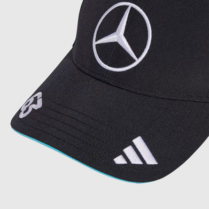 Mercedes AMG F1 Team 2025 Black George Russell #63 Adidas Adjustable Fit Cap