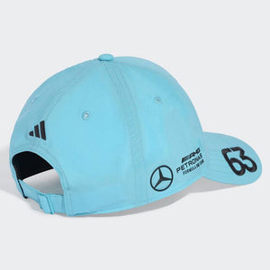 Mercedes F1 Team 2025 Light Blue George Russell #63 Adidas Adjustable Fit Cap