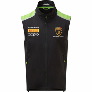 Lamborghini Squadra Corse Officially Licensed Black Padded Team Gilet Jacket