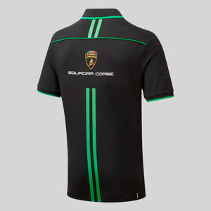 Lamborghini Squadra Corse Officially Licensed Black Kids Team Polo Tee Shirt