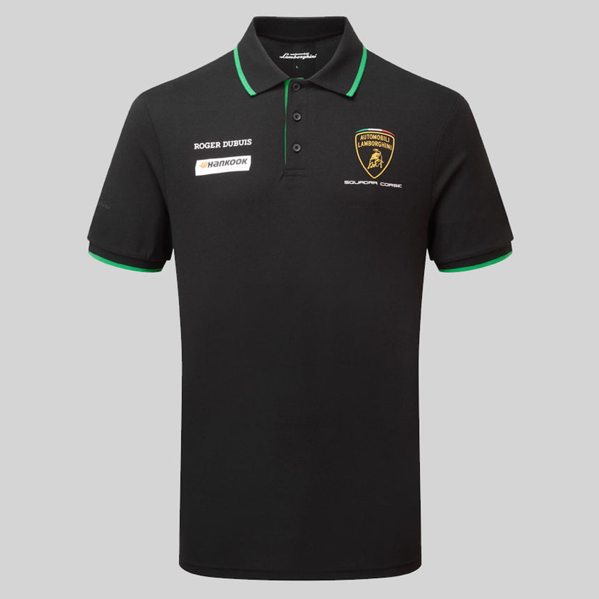 Lamborghini Squadra Corse Officially Licensed Black Kids Team Polo Tee Shirt