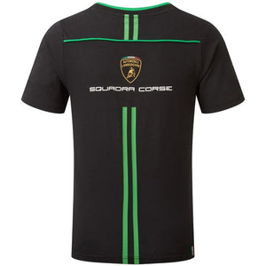 Automobili Lamborghini Squadra Corse Black Kids Team Tee Shirt