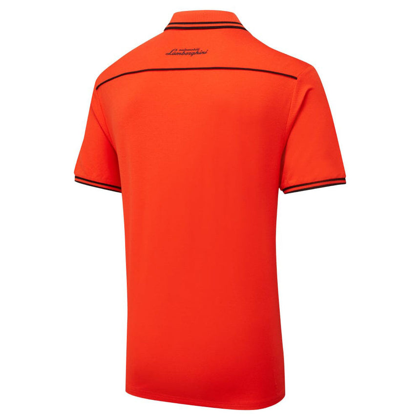 Lamborghini Squadra Corse Officially Licensed Orange Team Travel Polo Tee Shirt