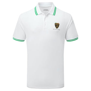Lamborghini Squadra Corse Officially Licensed White Team Travel Polo Tee Shirt