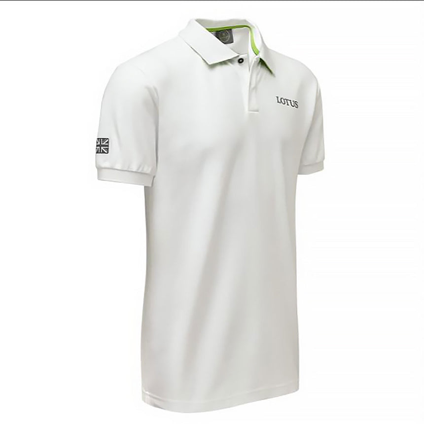 Lotus Official Men's White Polo Shirt | Classic Team Apparel