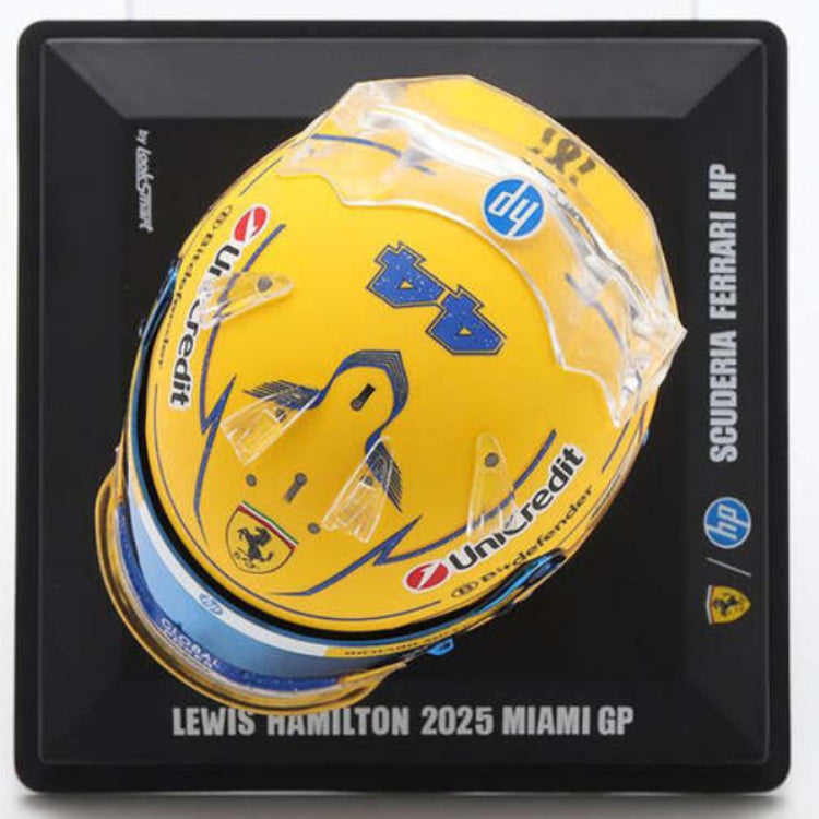 Looksmart 1:5 Scale Lewis Hamilton Scuderia Ferrari HP Miami GP 2025 Model Helmet