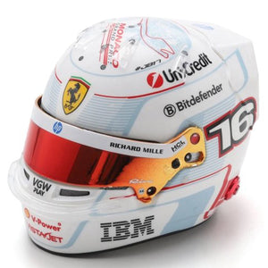 Looksmart 1:5 Scale Ferrari F1 Team #16 Charles Leclerc 2025 Monaco GP Mini Helmet