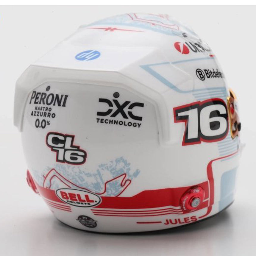 Looksmart 1:5 Scale Ferrari F1 Team #16 Charles Leclerc 2025 Monaco GP Mini Helmet