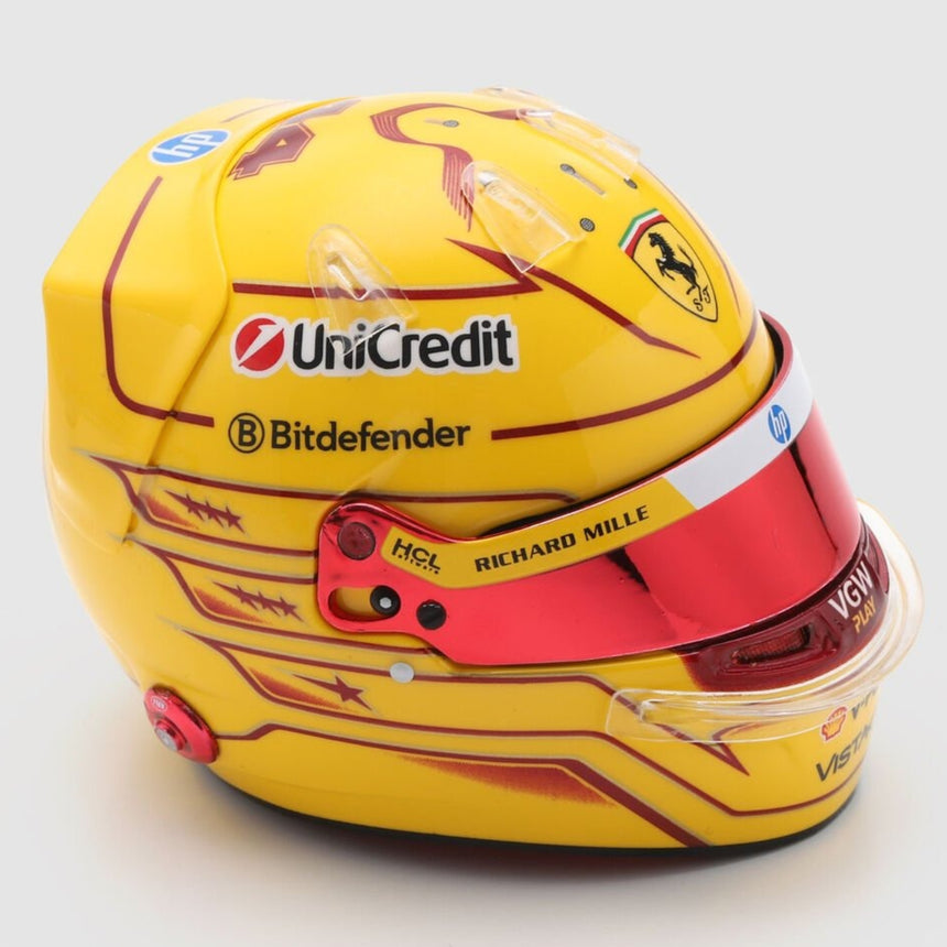 Looksmart 1:5 Scale Lewis Hamilton Scuderia Ferrari HP Monaco GP 2025 Model Helmet