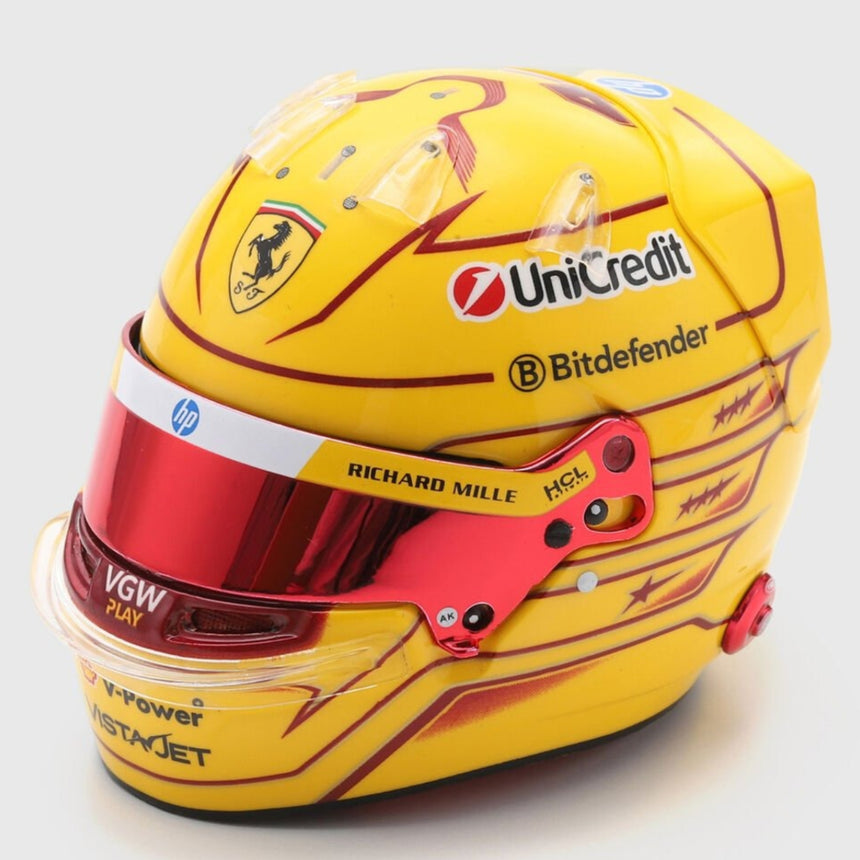 Looksmart 1:5 Scale Lewis Hamilton Scuderia Ferrari HP Monaco GP 2025 Model Helmet