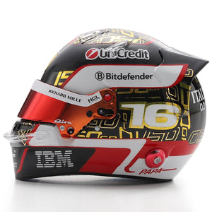 Looksmart 1:5 Scale Ferrari F1 Team #16 Charles Leclerc 2025 Abu Dhabi GP Mini Helmet
