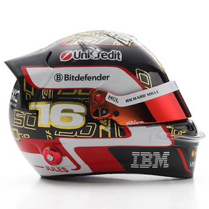 Looksmart 1:5 Scale Ferrari F1 Team #16 Charles Leclerc 2025 Abu Dhabi GP Mini Helmet