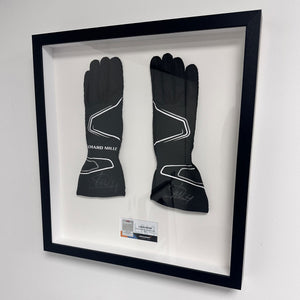 Lando Norris Signed Official McLaren 2023 Replica Gloves In Display Frame