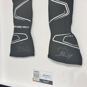 Lando Norris Signed Official McLaren 2023 Replica Gloves In Display Frame