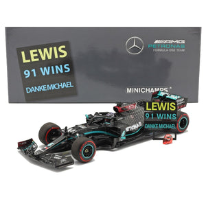 Minichamps 1/18 Mercedes AMG Petronas Lewis Hamilton 91st F1 WIN EIFEL GP 2020 Limited Edition Model