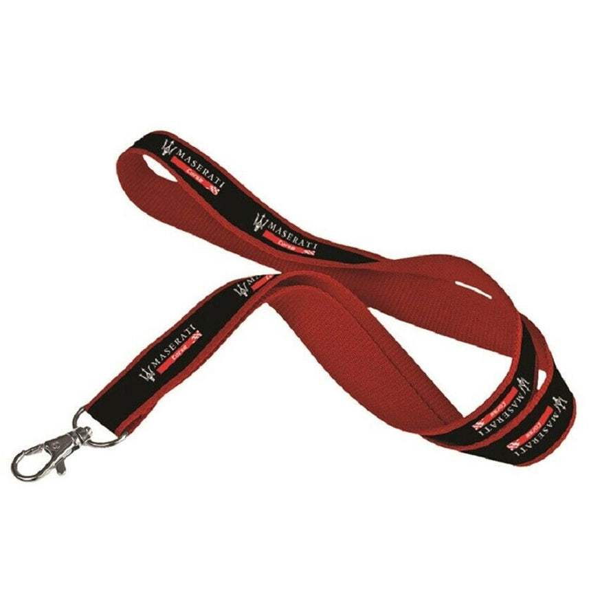Maserati Corse Black/Red Woven Lanyard