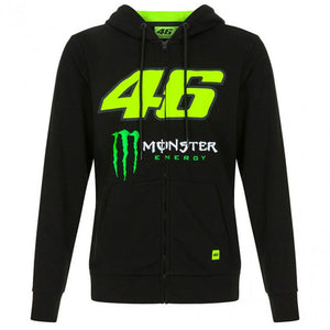 Valentino Rossi VR46 Moto GP Black Large 46 & Monster Logo Hoodie