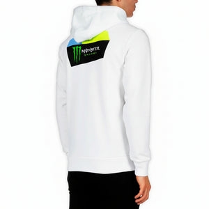 Valentino Rossi VR46 White Monster Energy Logo Full Front Zip Hoodie