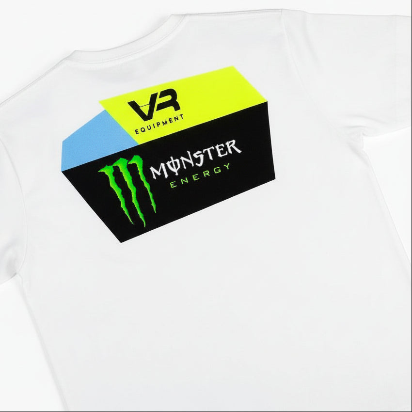 Valentino Rossi VR46 White Monster Energy Logo Full Front Zip Hoodie