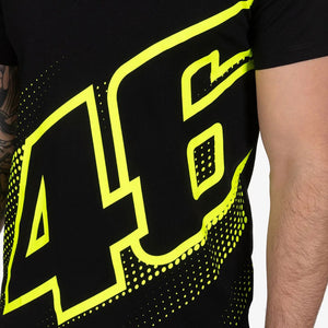 Valentino Rossi VR46 Moto GP Black Front and Back Monster Dual Print Tee Shirt