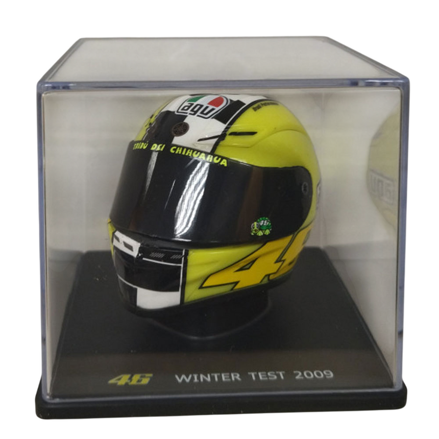 Valentino Rossi VR46 Replica 1:5 Scale Mini Helmet Winter Test 2009