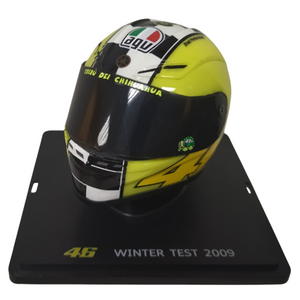 Valentino Rossi VR46 Replica 1:5 Scale Mini Helmet Winter Test 2009