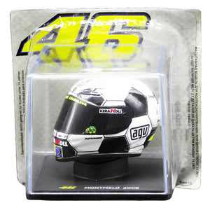 Valentino Rossi VR46 Replica 1:5 Scale Mini Helmet Montmeló 2008