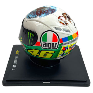 Valentino Rossi VR46 Replica 1:5 Scale Mini Helmet Mugello 2011