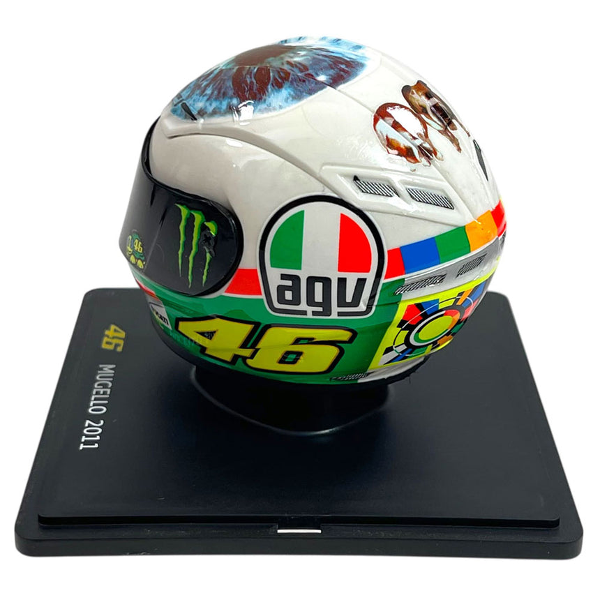 Valentino Rossi VR46 Replica 1:5 Scale Mini Helmet Mugello 2011